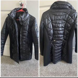 Black mid long jacket